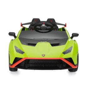 12V Battery Powered Ride On Car for Kids, Licensed Lamborghini, Remote Control Toy Vehicle with Music Player, LED Light, 2 Driving Modes