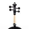 [Do Not Sell on Amazon]Glarry GV102 4/4 Solid Wood EQ Violin Case Bow Violin Strings Shoulder Rest Electronic Tuner Connecting Wire Cloth Black
