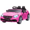 Aosom Mercedes SLC 300 Licensed Kids Electric Car with Remote Control, 12V Battery Powered Kids Ride on Car with Music, Lights, Suspension for 3-6 Yea