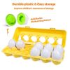 12pcs Matching Eggs Set Easter Egg - Color & Shape Recognition Sorter Skills Toys For Toddlers; Early Learning Educational Fine Motor Skill Montessori