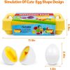 12pcs Matching Eggs Set Easter Egg - Color & Shape Recognition Sorter Skills Toys For Toddlers; Early Learning Educational Fine Motor Skill Montessori