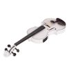 [Do Not Sell on Amazon]Glarry GV102 4/4 Solid Wood EQ Violin Case Bow Violin Strings Shoulder Rest Electronic Tuner Connecting Wire Cloth White