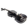 [Do Not Sell on Amazon]Glarry GV102 4/4 Solid Wood EQ Violin Case Bow Violin Strings Shoulder Rest Electronic Tuner Connecting Wire Cloth Black