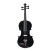 [Do Not Sell on Amazon]Glarry GV102 4/4 Solid Wood EQ Violin Case Bow Violin Strings Shoulder Rest Electronic Tuner Connecting Wire Cloth Black