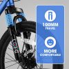 S20101 Ecarpat 20 Inch Kids Bike, Boys Girls Mountain Bike Ages 8-12, 7 Speed Teenager Children Kids' Bicycles, Front Suspension Disc U Brake, 14 Inch