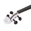 [Do Not Sell on Amazon]Glarry GV102 4/4 Solid Wood EQ Violin Case Bow Violin Strings Shoulder Rest Electronic Tuner Connecting Wire Cloth White