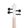 [Do Not Sell on Amazon]Glarry GV102 4/4 Solid Wood EQ Violin Case Bow Violin Strings Shoulder Rest Electronic Tuner Connecting Wire Cloth White
