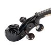 [Do Not Sell on Amazon]Glarry GV102 4/4 Solid Wood EQ Violin Case Bow Violin Strings Shoulder Rest Electronic Tuner Connecting Wire Cloth Black