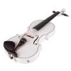 [Do Not Sell on Amazon]Glarry GV102 4/4 Solid Wood EQ Violin Case Bow Violin Strings Shoulder Rest Electronic Tuner Connecting Wire Cloth White
