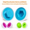 12pcs Matching Eggs Set Easter Egg - Color & Shape Recognition Sorter Skills Toys For Toddlers; Early Learning Educational Fine Motor Skill Montessori