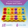 12pcs Matching Eggs Set Easter Egg - Color & Shape Recognition Sorter Skills Toys For Toddlers; Early Learning Educational Fine Motor Skill Montessori