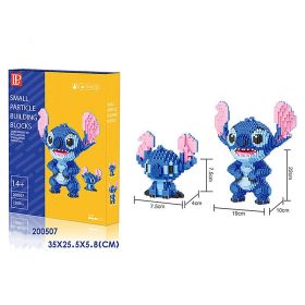 Disney Series Building Blocks Hero Cartoon Character Spider-Man Assembled Decompression Model Ornaments Stitch Assembly Toys (Color: 200507, size: With box)