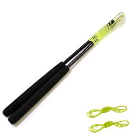 DSJUGGLING Fiberglass Diablo Sticks, Chinese Yoyo Diabolo Handsticks with Pro Slide diabolo String Set (Color: Black, size: 16"(40cm))