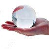 Clear Acrylic Contact Juggling Ball 4" - 100mm Great for Beginners, isolations, Body Rolls and Head balances (Color: Clear)