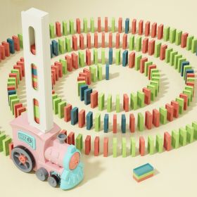 Stacking Dominoes Games - Montessori Toy Interactive Autism Fine Motor Activities Birthday Gift Stocking Stuffer (Color: Pink)