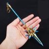Genshin Impact Anime Sword Model Weapon Set Toy Tartaglia Ganyu Venti Klee ZhongLi Diluc Xiao AlloyKeychain Collection Keychain