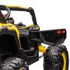 12V Ride On Car with Remote Control,UTV ride on for kid,3-Point Safety Harness, Music Player (USB Port/Volume Knob/Battery Indicator), LED Lights, Hig