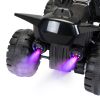 Kids Ride-on ATV, 6V Battery Powered Electric Quad Car with Music, LED Lights and Spray Device, 4 Wheeled Ride-on Toy for Toddlers Age 3-5, Black