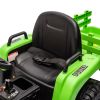 Ride on Tractor with Trailer,24V Battery Powered Electric Tractor Toy, 200w*2motor 1.86-4.97MPH/Remote Control,electric car for kids,Three speed adjus