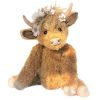 Zasekb Scottish Highland Cow Plush; Realistic Cow Stuffed Animals Soft Farm Plushie; Cuddly Highland Cow Accompany Plush Decorative Pillow Birthday Gi