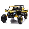12V Ride On Car with Remote Control,UTV ride on for kid,3-Point Safety Harness, Music Player (USB Port/Volume Knob/Battery Indicator), LED Lights, Hig