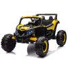 12V Ride On Car with Remote Control,UTV ride on for kid,3-Point Safety Harness, Music Player (USB Port/Volume Knob/Battery Indicator), LED Lights, Hig